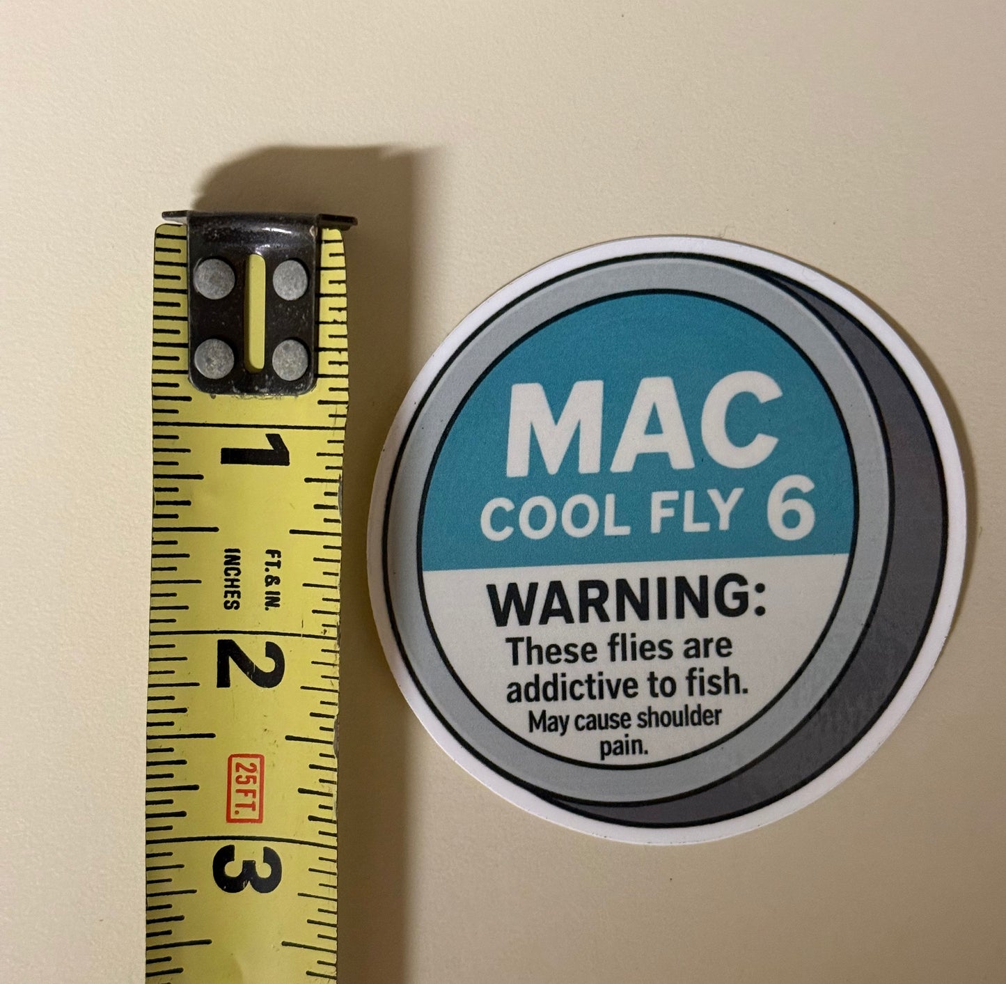 MAC FLIES “HOCKEY PUCK” STICKER