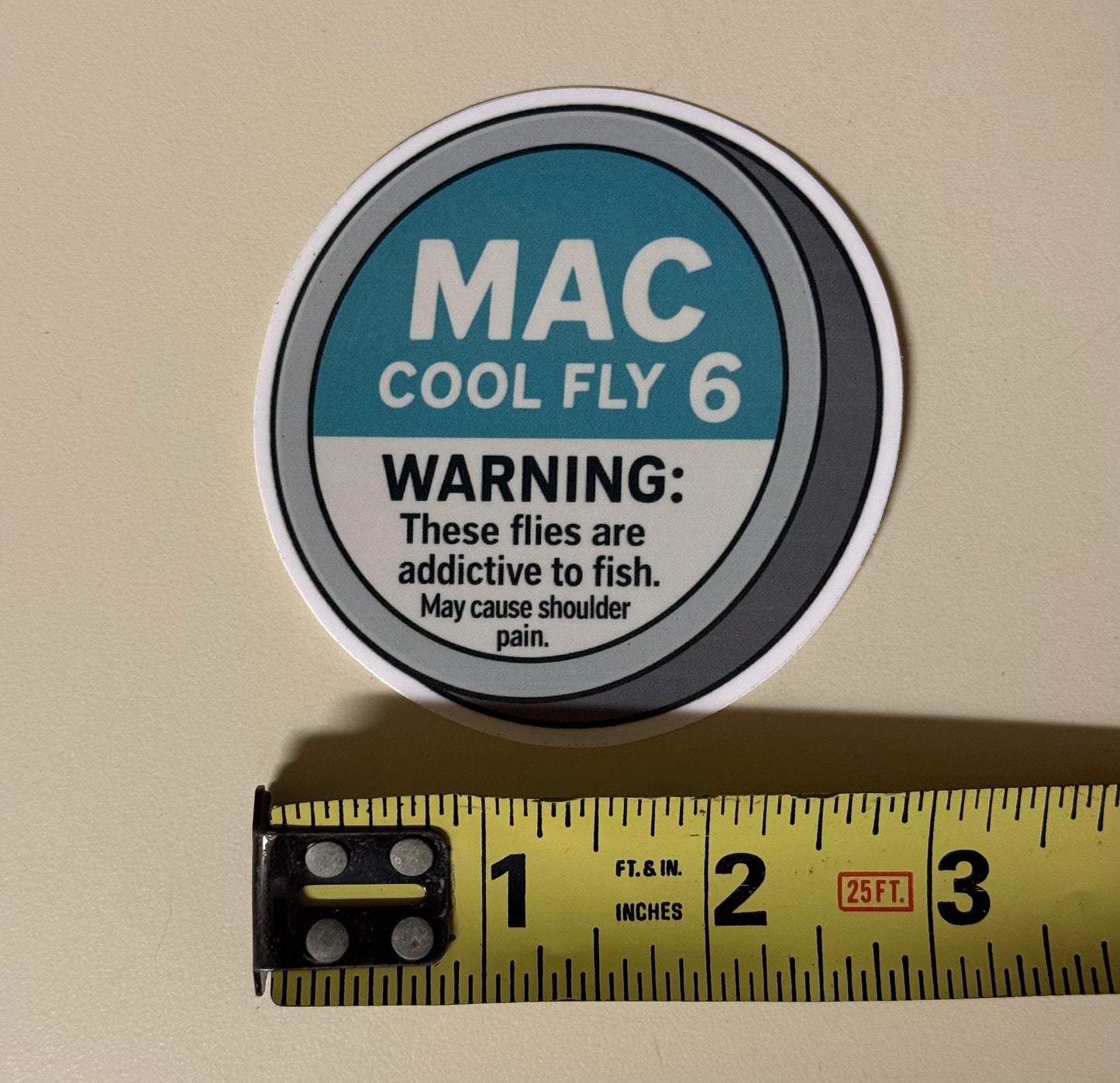 MAC FLIES “HOCKEY PUCK” STICKER